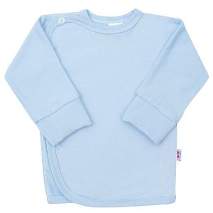 Kojenecká košilka s bočním zapínáním New Baby světle modrá Modrá 68 (4-6m)