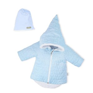 Zimní kojenecký kabátek s čepičkou Nicol Kids Winter modrý Modrá 74 (6-9m)