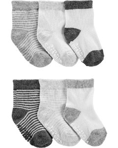 CARTERS CARTER'S Ponožky Grey chlapec 6ks 3-12m