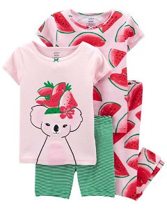 CARTERS CARTER'S Pyžamo dlouhé a krátké kalhoty, krátký rukáv 2ks Watermelon dívka 24m