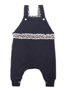Mamatti Dětské láclové tepláčky s volánkem, Gepardík, granátové vel. 68, 68 (3-6m)