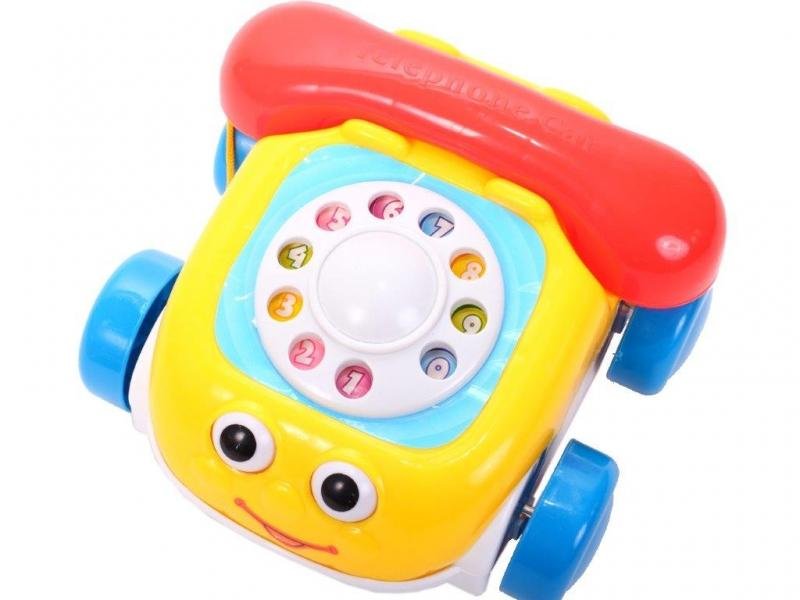 Tulimi Interaktivní telefon na kolečkách  - žlutý
