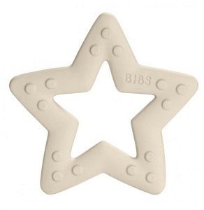 BIBS Baby Bitie Star Ivory - Silikonové kousátko Hvězdička - bílá