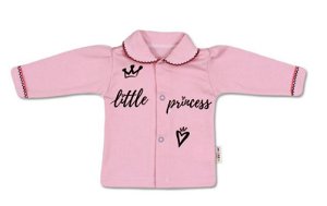 Baby Nellys Bavlněná košilka Little Princess - růžová, vel. 68, 68 (3-6m)