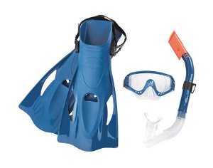 BESTWAY Set šnorchlovací Meridfian - ploutve, brýle, šnorchl modrý