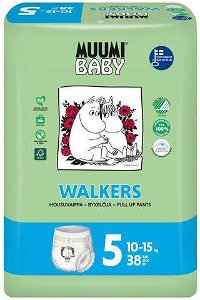 MUUMI Baby Walkers Maxi+ size 5 (10-15 kg) 38 ks – jednorázové pleny