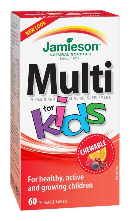JAMIESON Multi Kids multivitamin tablety na cucání pro děti 60 tbl.