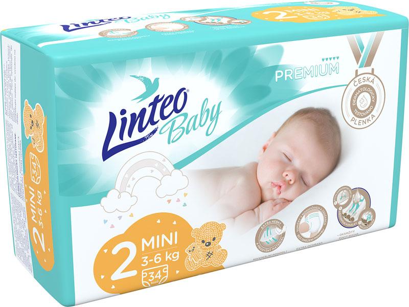 LINTEOBABY LINTEO BABY Plenky Baby Prémium MINI (3-6 kg) 34 ks