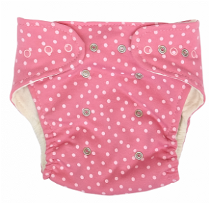 Mamatti Látková plenka EKO sada - kalhotky + 2 x plenka, Princezna Puntík, růžová, 3 - 8 kg