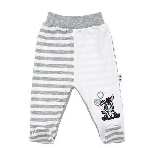 Kojenecké bavlněné polodupačky New Baby Zebra exclusive Bílá 56 (0-3m)