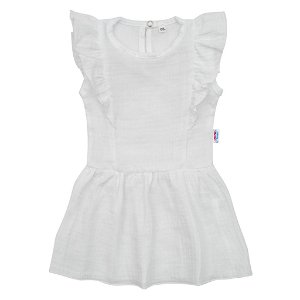 Kojenecké mušelínové šaty New Baby Summer Nature Collection bílé Bílá 62 (3-6m)