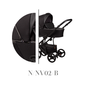 Kombinovaný kočárek Baby Merc 2v1 NOVIS 2021, černý rám N/NV02/B
