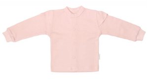 Mamatti Novorozenecká bavlněná košilka, kabátek, Magnólie - pudrová, vel. 56, 56 (1-2m)