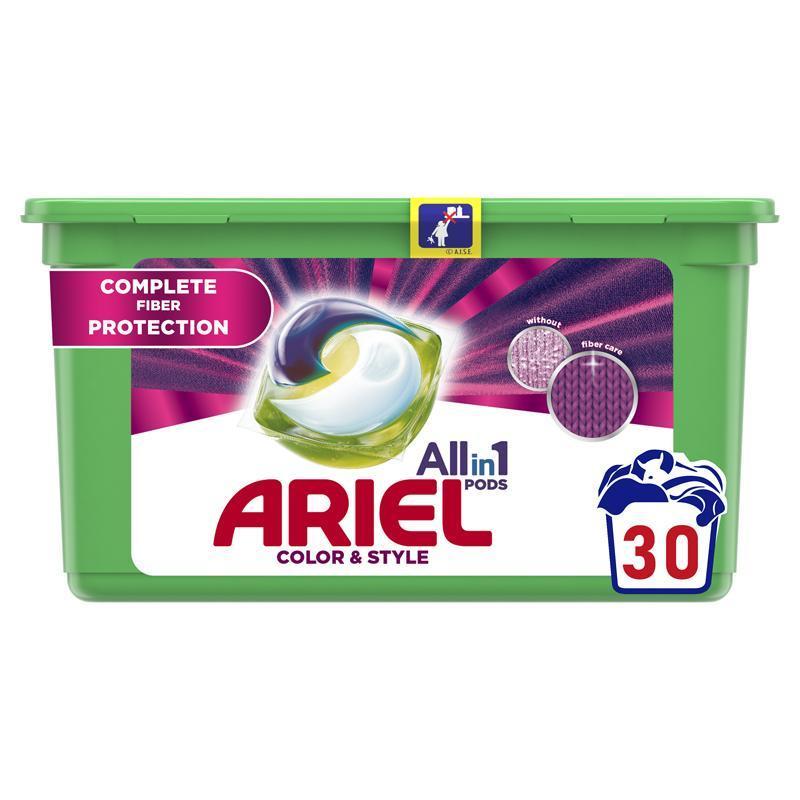 ARIEL All-In-1 PODs Kapsle na praní, technologie ochrany vláken, 30 praní