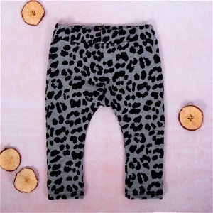 K-Baby Dívčí legíny Gepardík, šedo-černá, 62 (2-3m)