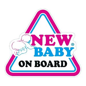 Samolepka na auto NEW BABY ON BOARD New Baby