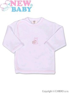 Kojenecká košilka s vyšívaným obrázkem New Baby růžová Růžová 68 (4-6m)