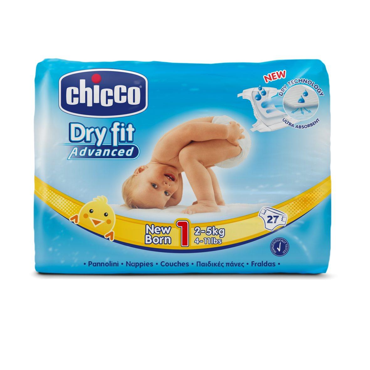 CHICCO Pleny jednorázové Dry Fit Newborn (2-5 kg) 27 ks