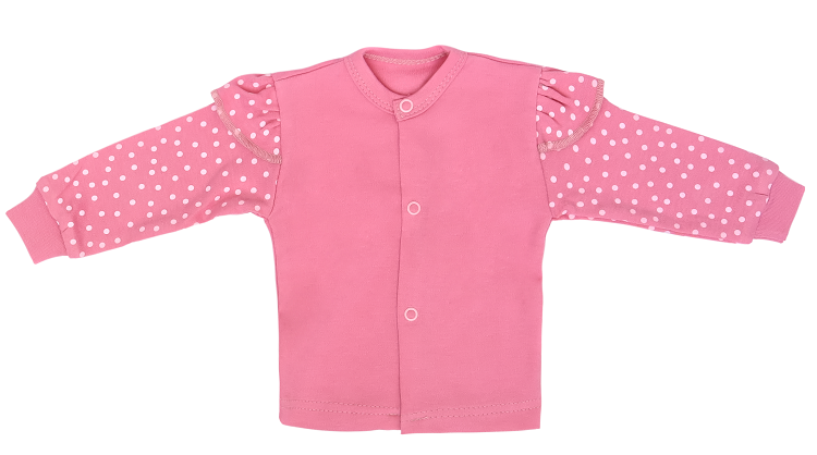 Mamatti Novorozenecká bavlněná košilka, Princezna Puntík - růžová, 50 (0-1m)