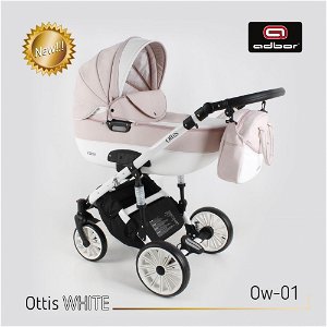 Kombinovaný kočárek 3v1 Adbor Ottis White 2019 Ow-01