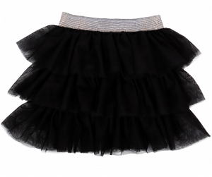 Mamatti Kojenecká tylová sukně, Princezna Puntík - černá s šedým pasem, vel. 86/92/98, 86-92 (18-24m)