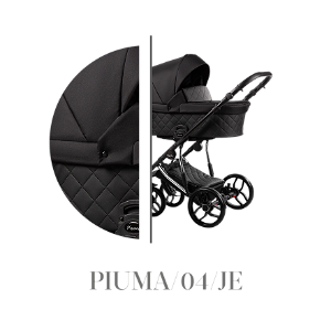 Kombinovaný kočárek Baby Merc 2v1 PIUMA LIMITED 2021, stříbrný rám PIUMA/04/JE