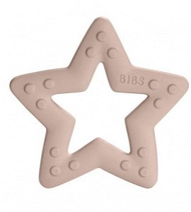 BIBS Baby Bitie Star Blush - Silikonové kousátko Hvězdička - pudrová