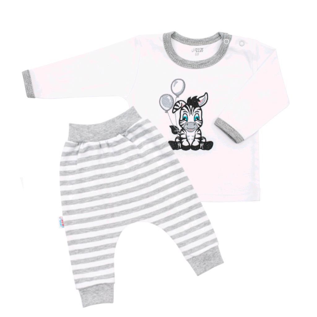 2-dílná kojenecká souprava New Baby Zebra exclusive Bílá 74 (6-9m)