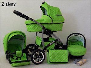 Kombinovaný kočárek Raf-Pol Baby Lux Qbaro 2019 01 zelený