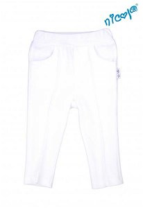 Dětské bavlněné kalhoty Nicol, Sailor - bílé, vel. 116, 116 (5-6r)