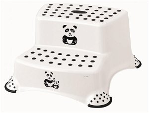 Keeeper Stolička - schůdky s protiskluzovou funkcí - Panda, bílý