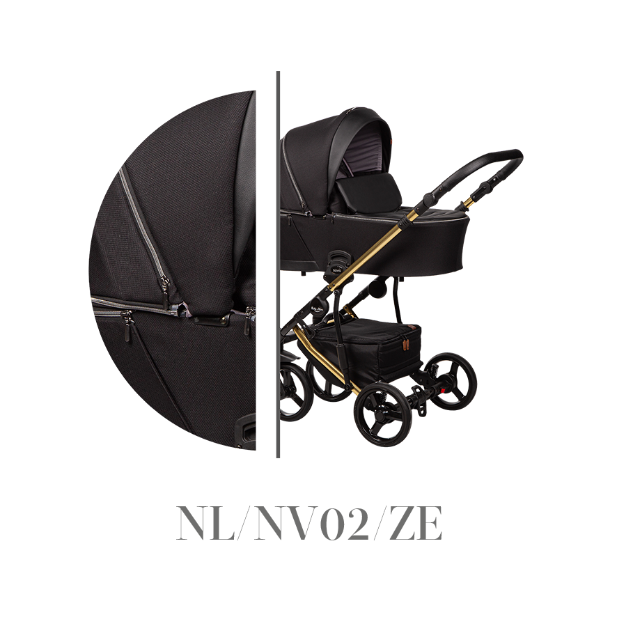 Kombinovaný kočárek Baby Merc 2v1 NOVIS LIMITED 2021, zlatý rám NL/NV02/ZE