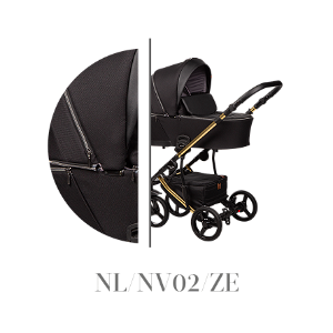 Kombinovaný kočárek Baby Merc 2v1 NOVIS LIMITED 2021, zlatý rám NL/NV02/ZE