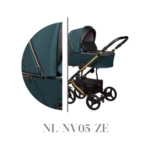 Kombinovaný kočárek Baby Merc 2v1 NOVIS LIMITED 2021, zlatý rám NL/NV05/ZE