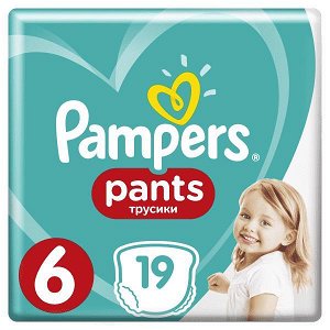 PAMPERS Pants 6, 19 ks (15+ kg) CARRY Pack - plenkové kalhotky