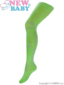 Bavlněné punčocháče 3D New Baby zelené Zelená 128 (7-8 let)