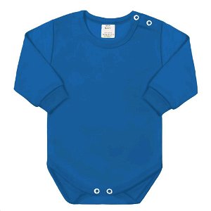 Kojenecké body s dlouhým rukávem New Baby modré Modrá 56 (0-3m)
