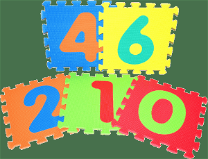 WIKY Puzzle pěnové 10 ks - číslice