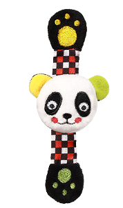 BabyOno Plyšové chrastítko na ruku Panda Archie, 16 cm