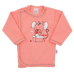 Kojenecká košilka New Baby Mouse lososová Růžová 56 (0-3m)