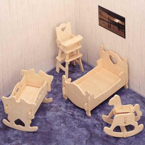 Woodcraft construction kit Woodcraft Dřevěné 3D puzzle dětský pokoj