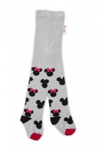 Baby Nellys Dětské punčocháče bavlněné, Minnie Mouse - šedé, 62-74 (3-9m)