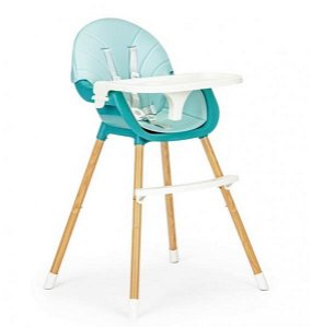 ECO TOYS Jídelní židlička, stoleček 2v1 Colby - světle modrá