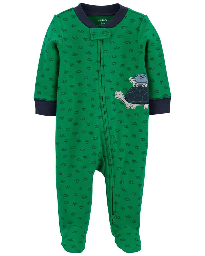 CARTERS CARTER'S Overal zip oboustranný Green Turtle chlapec 3m