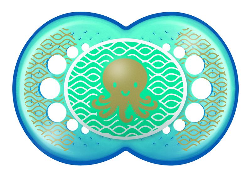 MAM Dudlík Clearline 6m+, silikon modrá chobotnice