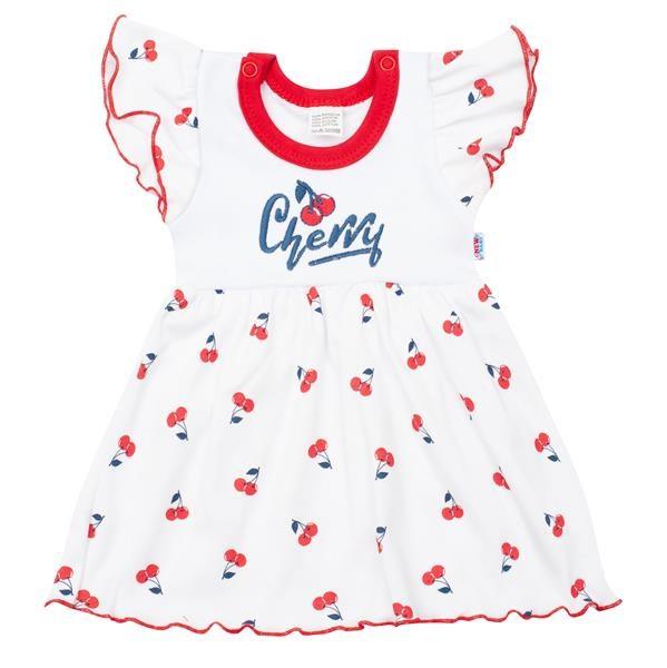 Kojenecké bavlněné šatičky New Baby Cherry Červená 56 (0-3m)