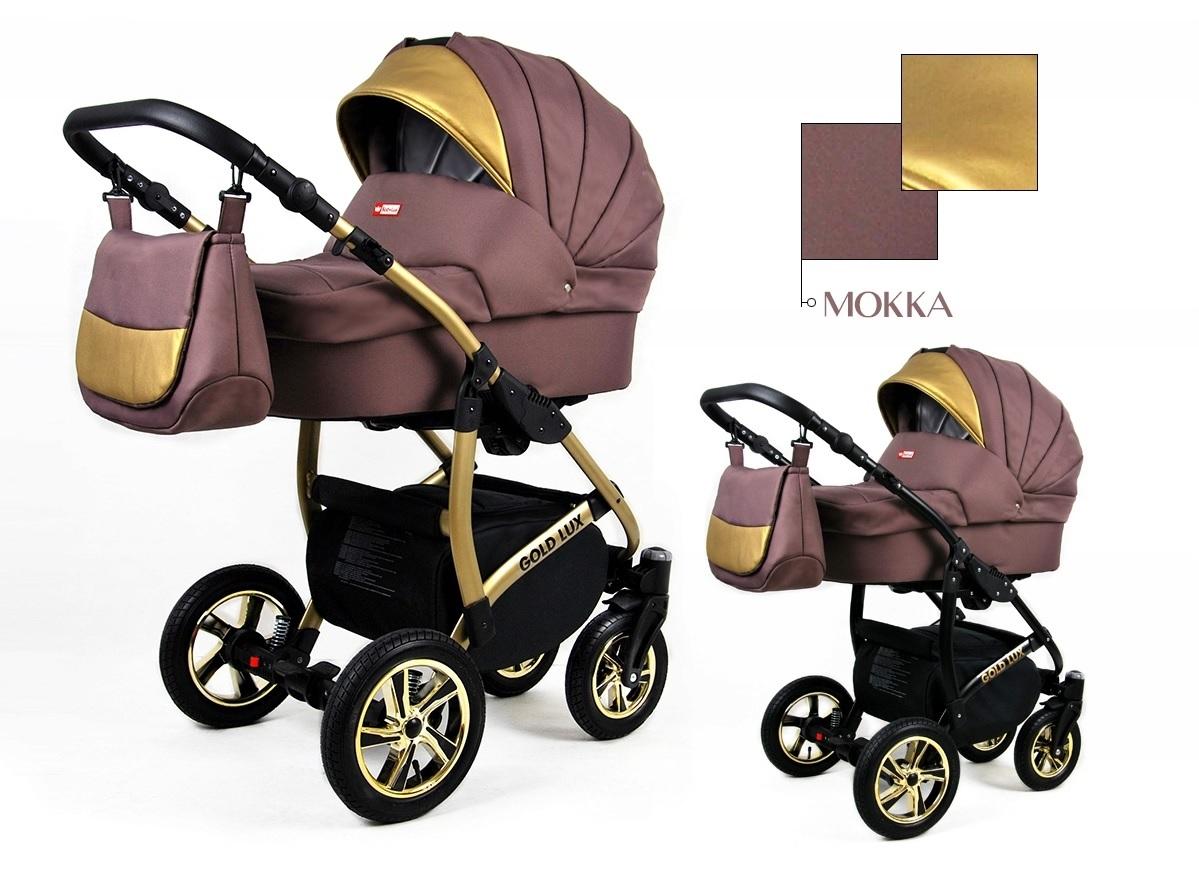 Kombinovaný kočárek Raf-Pol Baby Lux Gold Lux 2019 Mokka