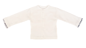 Mamatti Novozenecká bavlněná košilka, kabátek Gepardík - bílá, 50 (0-1m)