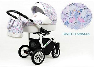 Kočárek Raf-Pol Baby Lux Tropical 2018 Pastel Flamingos