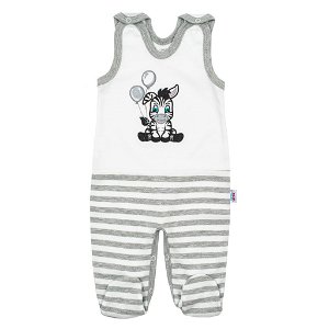 Kojenecké bavlněné dupačky New Baby Zebra exclusive Bílá 56 (0-3m)